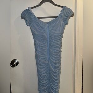 Windsor - Mesh Off the Shoulder Bodycon Mini Dress